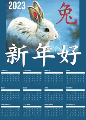 2023 calendar rabbit