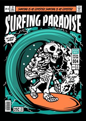 skull surfing comic cover