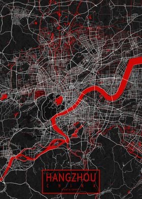 Hangzhou City Map Oriental