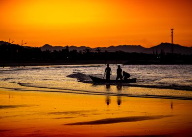 sunset at the beach