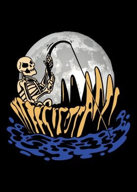 Fishing Moon halloween pum