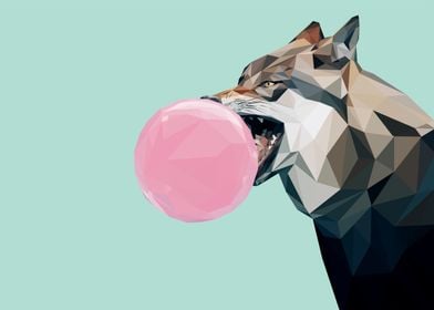 Wolf bubblegum  amimal