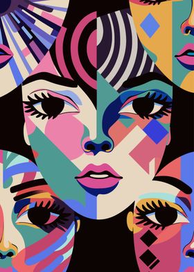 Pop art surreal portraits