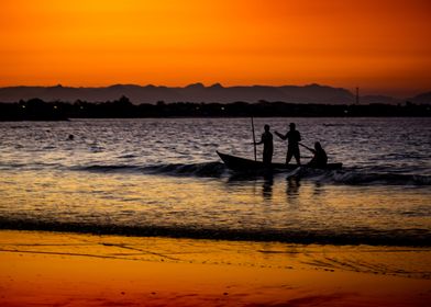 sunset at the beach