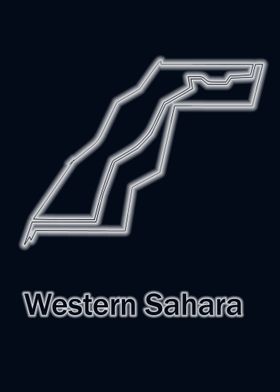 Western Sahara map glow 