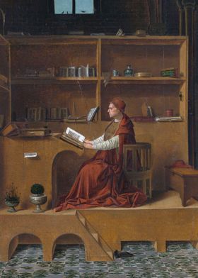 St Jerome in his study