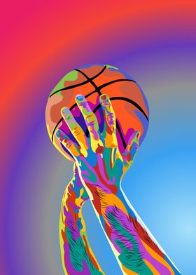 Basketball in pop art