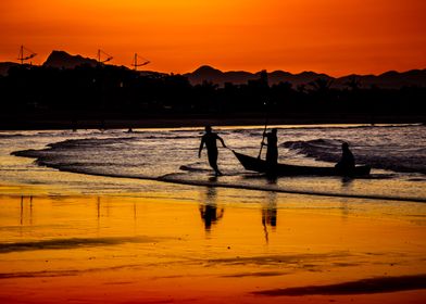 sunset at the beach