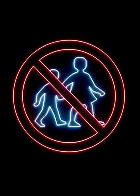 No Children Sign neon 