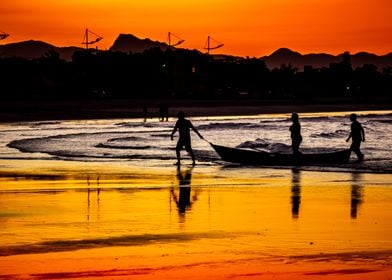 sunset at the beach