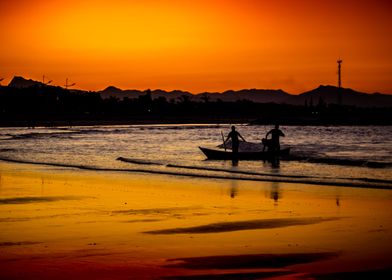 sunset at the beach