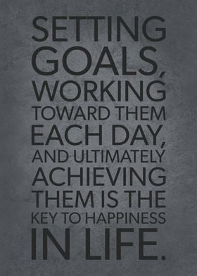 Goals Is Key To Happiness