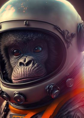 Gorilla Astronaut Portrait