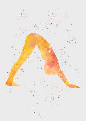 Women Yoga Watercolor