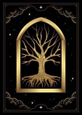 Tarot tree in frame