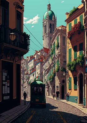 Lisbon Pixel art 