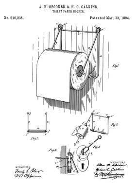 Toilet paper holder patent