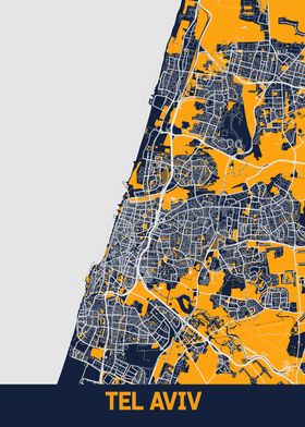 Tel Aviv City Map