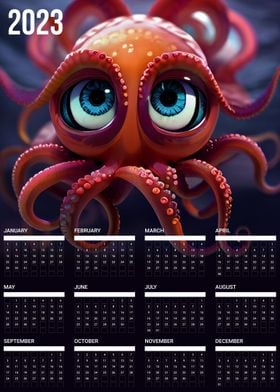 2023 calendar octopus