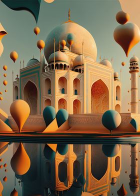 Abstract Taj Mahal