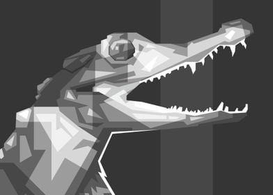 Little Crocodile Grayscale