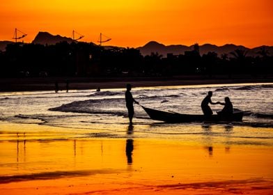 sunset at the beach