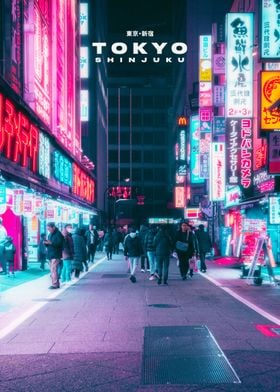 Cyberpunk Neon City Tokyo