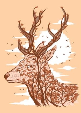 Deer branches