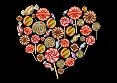 Lollipop Heart Candy