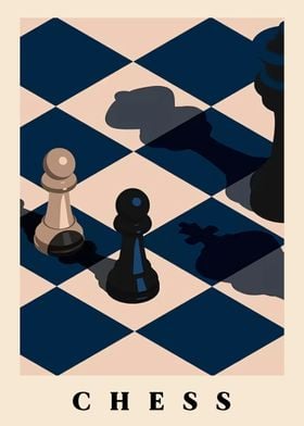 Chess Space' Poster, picture, metal print, paint by DecoyDesign