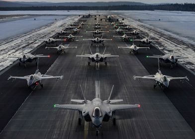 Lined up in Alaska