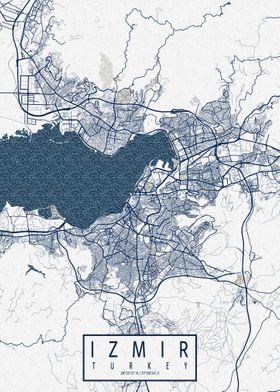 Izmir City Map Coastal