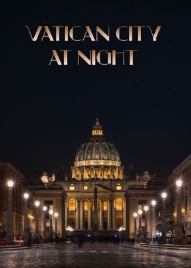 Vatican City at night