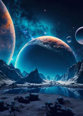 Alien planet landscape