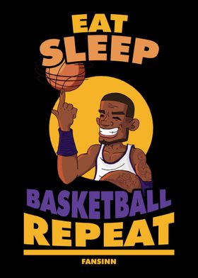 Eat Sleep Basketball Repea