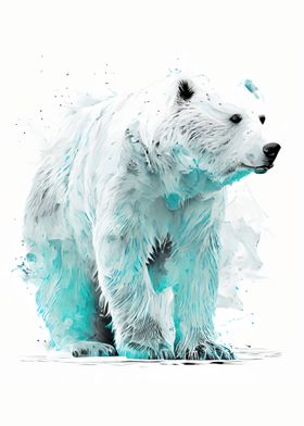 Colourful Polar Bear