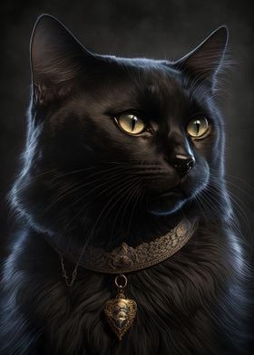 Bombay Cat Breed Portrait 