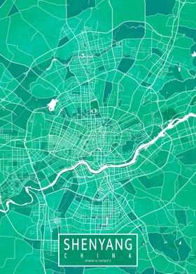 Shenyang Map Watercolor