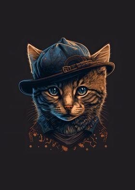 Cute Cat animal portrait 