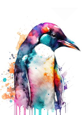 Penguin Watercolor Art