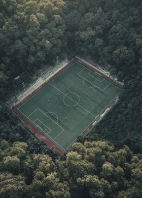 Football Pitch in Forest