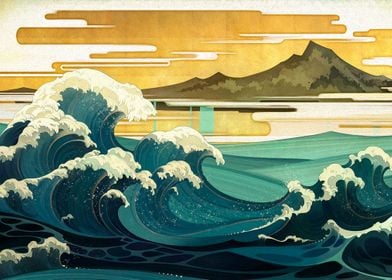 Japanese waves art