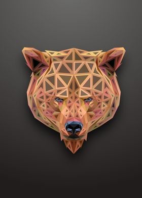 Bear Engraved Lowpoly