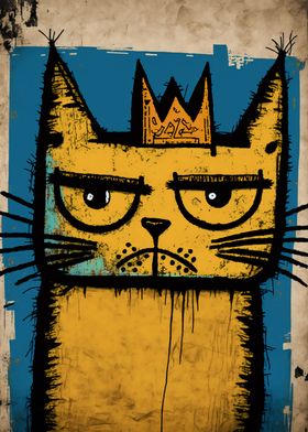 Grumpy Abstract Cat