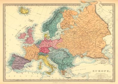 Vintage Europe map