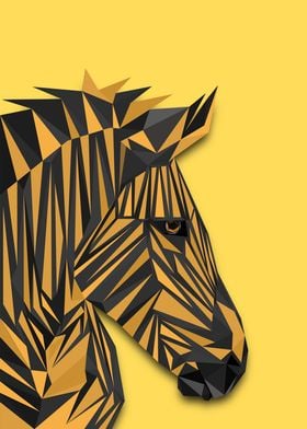 Zebra Lowpoly