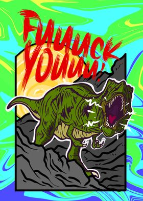 ANGRY TREX ILLUSTRATION