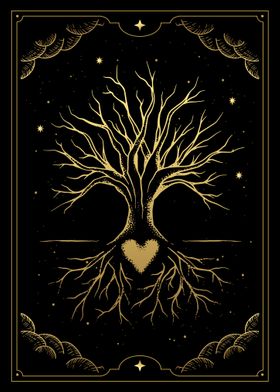 Tarot tree with heart