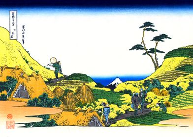 Shimomeguro by Hokusai