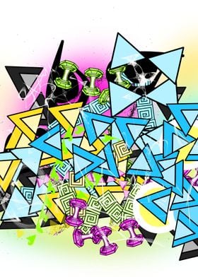 Abstract geometric pop art